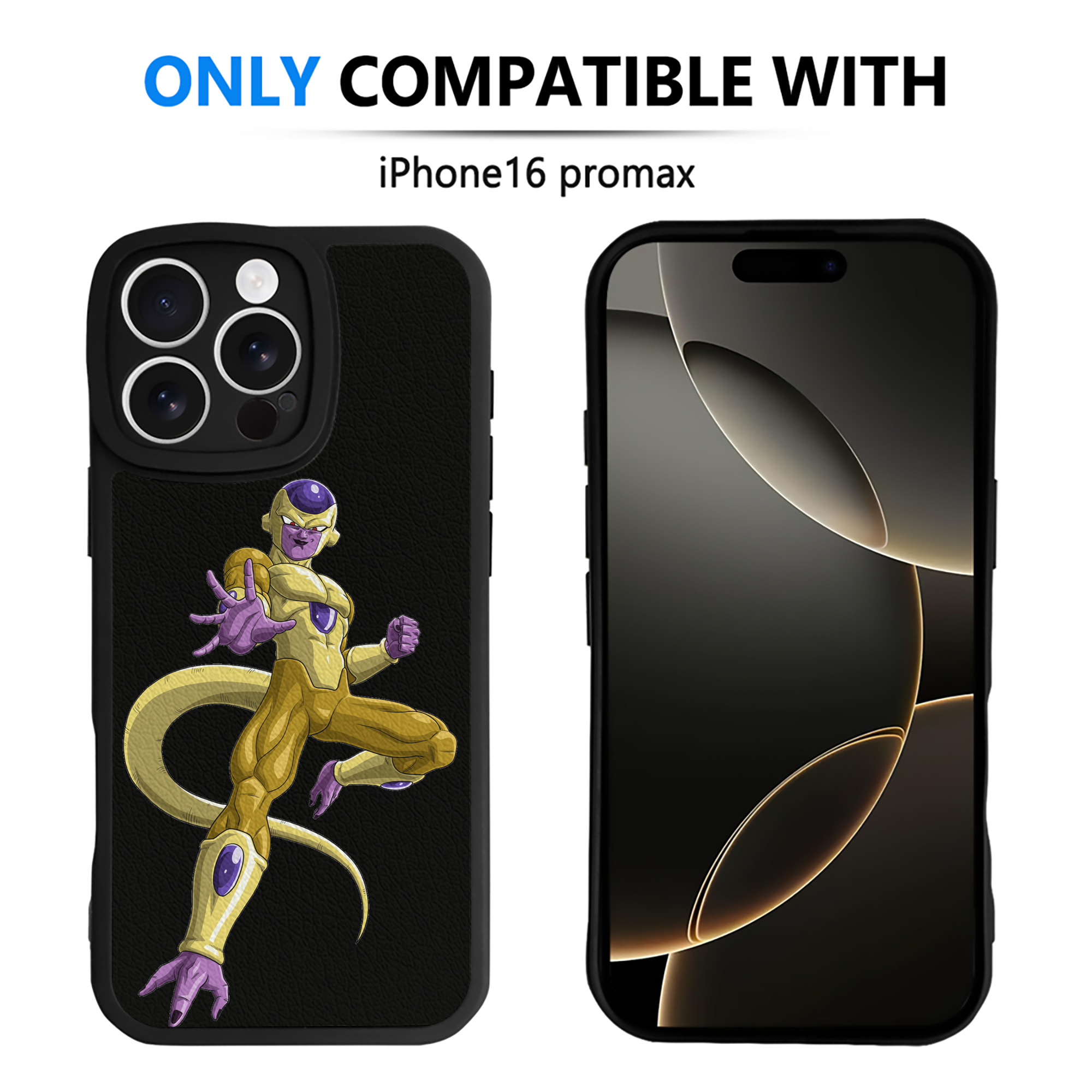 （画像用） ドラゴンボール フリーザ DRAGON BALL Frieza 【iPhone 16シリーズ対応】シリコンスマホケース（レザー調） 材質：シリコン